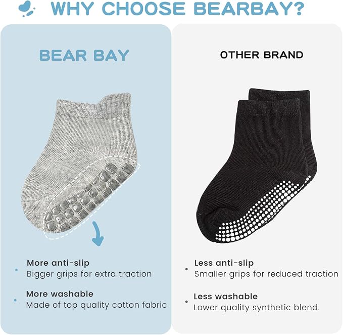 Non-slip Toddler Ankle Cotton Grip Socks Unisex 6M-5T - Image 4