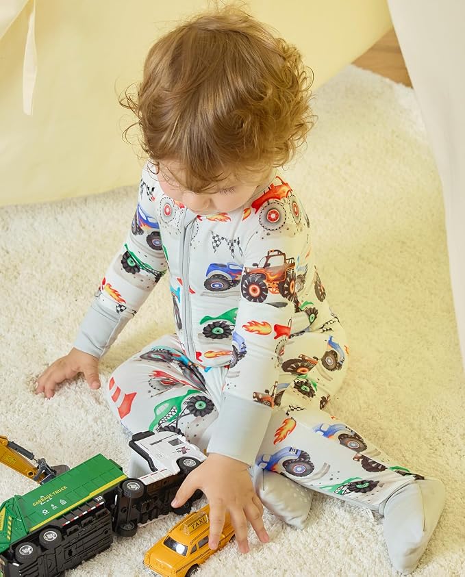 babee Reshinee Bamboo Viscose Baby Footie Pajama, Zipper Sleeper Boys Girls | - Image 4