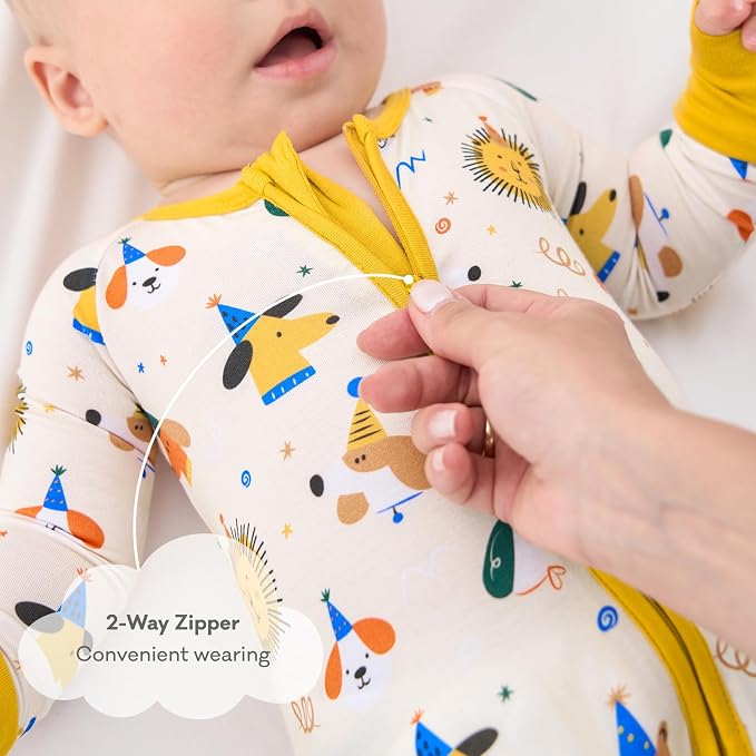 pureborn Baby Sleeper Viscose from Bamboo Zipper Footies 0-24 Months - Image 5