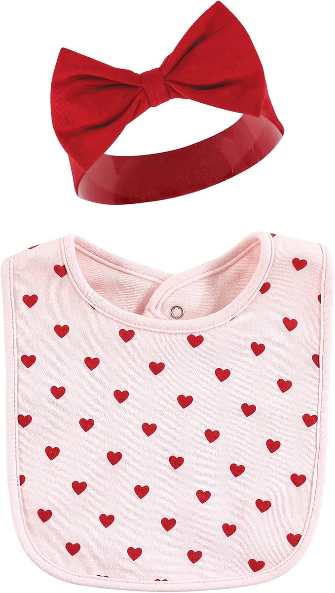 Hudson Baby Unisex Baby Cotton Bib and Headband Set - Image 4