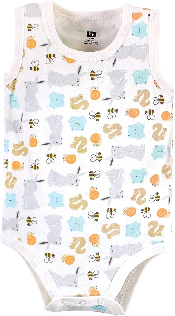 Hudson Baby Unisex Baby Cotton Sleeveless Bodysuits - Image 4