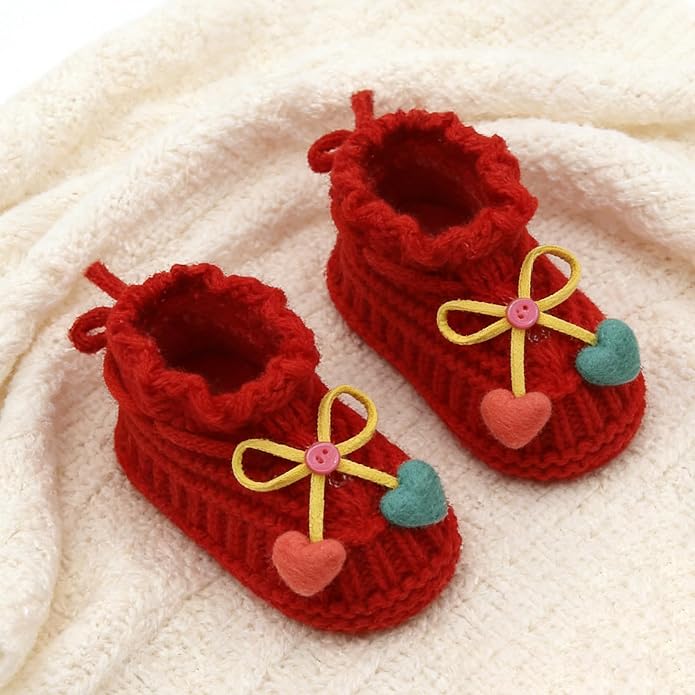 Infant Baby Boys Girls Knitted Booties Soft Cute First Walking Socks Shoes | - Image 6