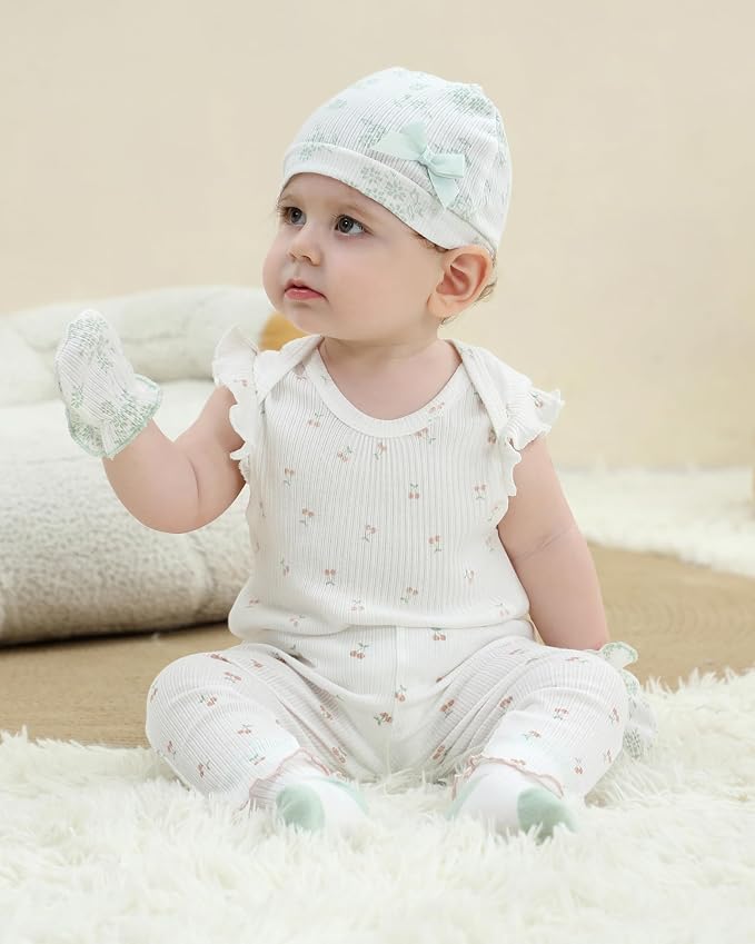 Baby Bodysuits Ribbed Mix Summer Newborn Boy Girl Clothes 5-pack | Multiple - Image 3