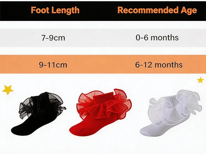Baby Girl Ruffle Socks Cute Infant Lace Frilly Fancy Dress Socks - Image 6