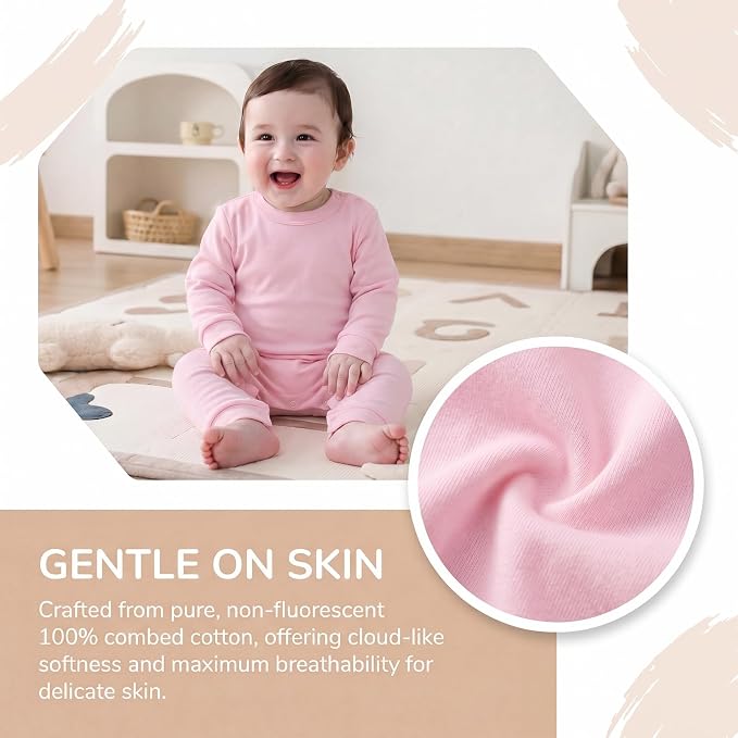 Unisex Baby romper, Long Sleeve 100% Cotton Baby Clothes, Baby Footless Jumpsuit - Image 4