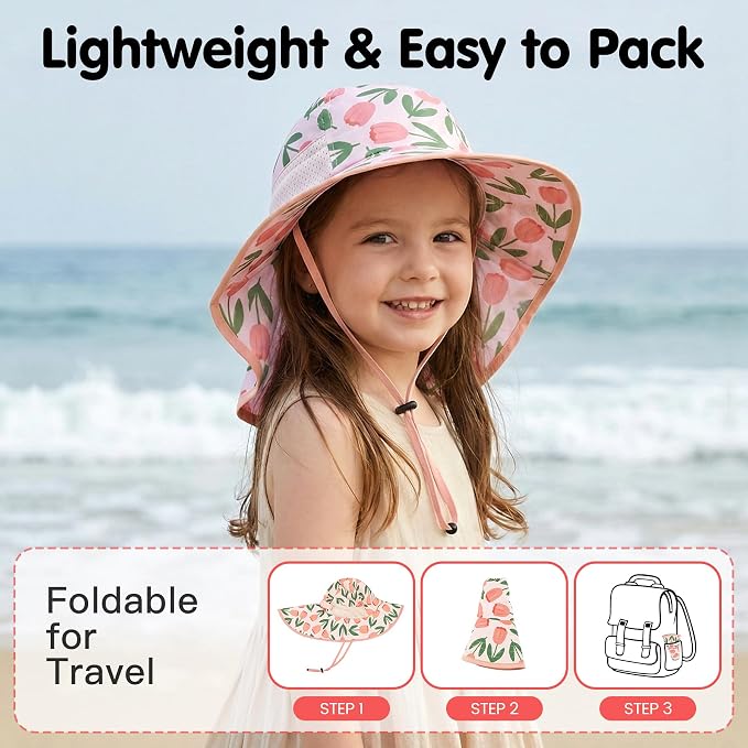 Baby Sun Hat with Neck Flap UPF 50+ - Image 5