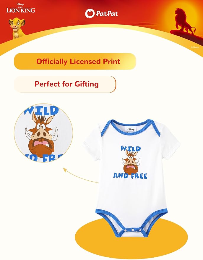 Disney Baby Viscose Made from Bamboo 3-Pack Bodysuits Set Newborn to Infant - Image 4
