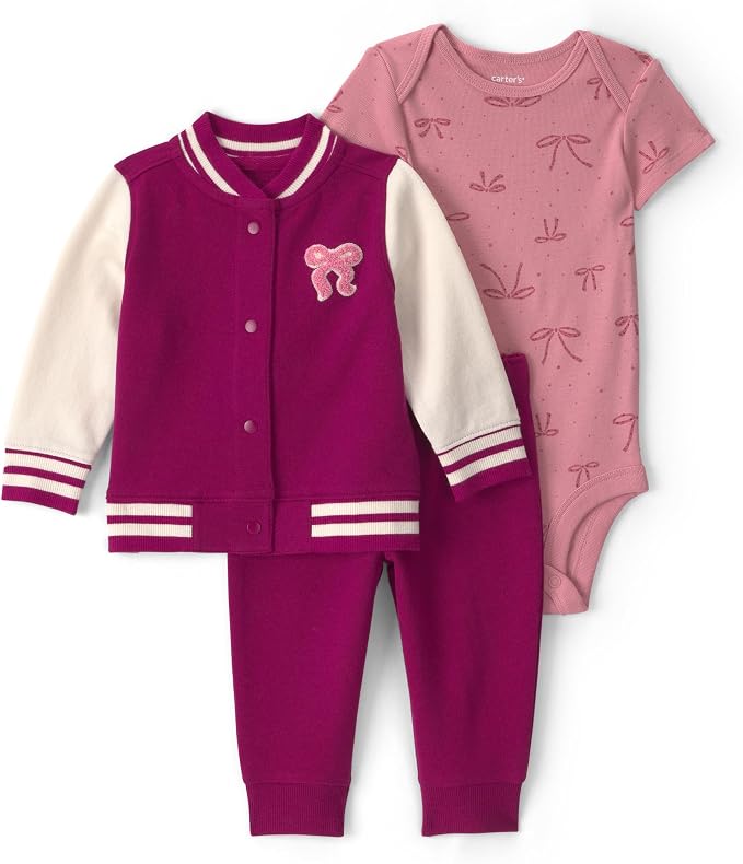 Carter's Baby Girls' 3-piece Bodysuit Pant Sets by Carters