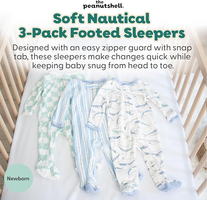 The Peanutshell 3pk Footed Sleepers - Image 2