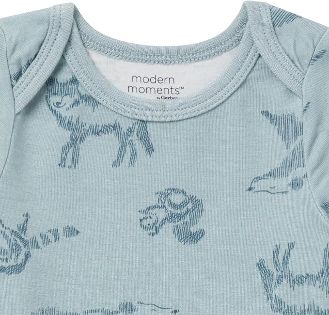 Modern Moments by Gerber Baby Viscose 4-Pack Bodysuit & Pant Set - Image 11
