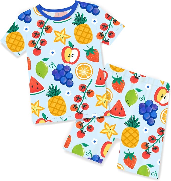 babee Reshinee Bamboo Viscose Toddler Boys Pajamas Set, Short Sleeve Kids by babeeReshinee