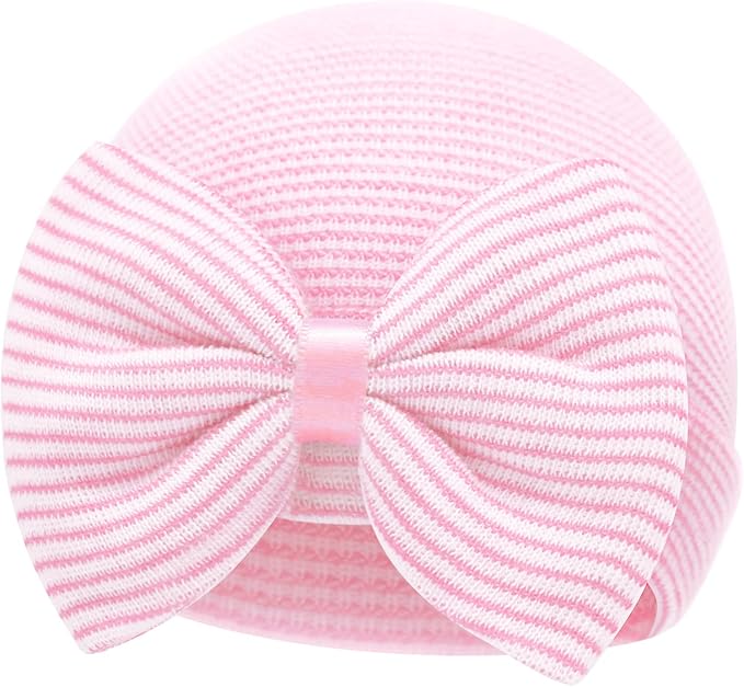 Sarfel Newborn Hats for Girls Hospital Hat Baby Girl Bows and Headbands Infant - Image 6