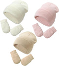 Baby Beanie Hat Gloves Set, Kids Winter Warm Knit Hat by DANMY