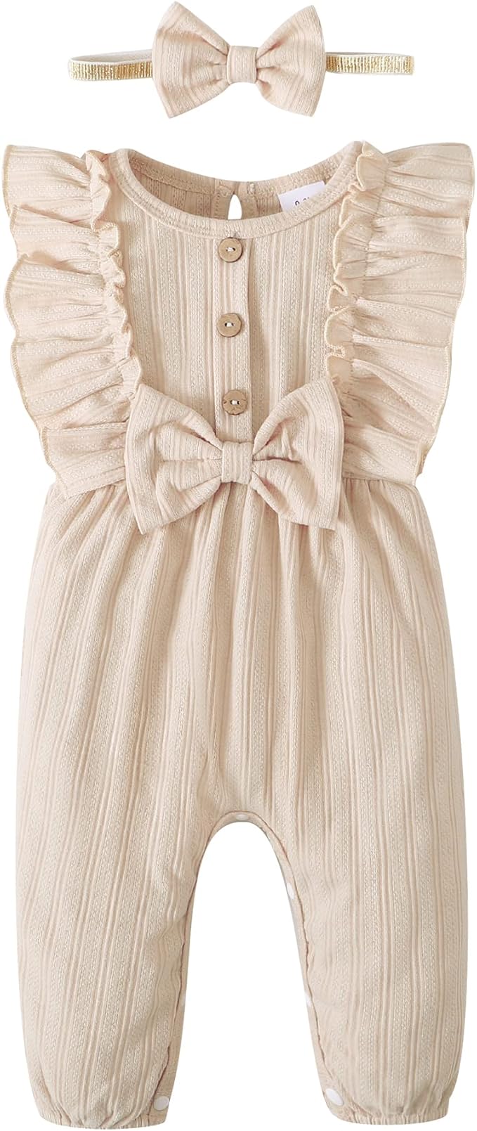 Mioglrie Newborn Baby Girl Clothes 1 Piece Infant Fall Winter Romper Outfit | by Mioglrie