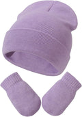 Baby Beanie Hat Gloves Set, Kids Winter Warm Knit Hat by DANMY