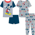 Disney Boys' 4-Piece Snug-fit Cotton Matching Comfortable Pajama Set, Soft & by Disney