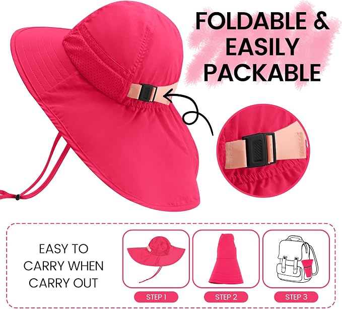 Baby Sun Hat with Neck Flap UPF 50+ - Image 2