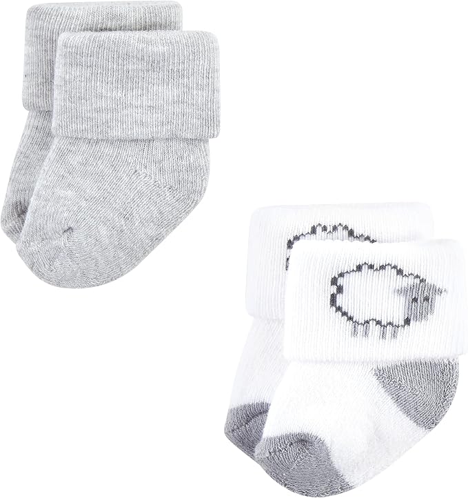 Hudson Baby Baby 8-pack Cotton Rich Newborn and Terry Socks - Image 4