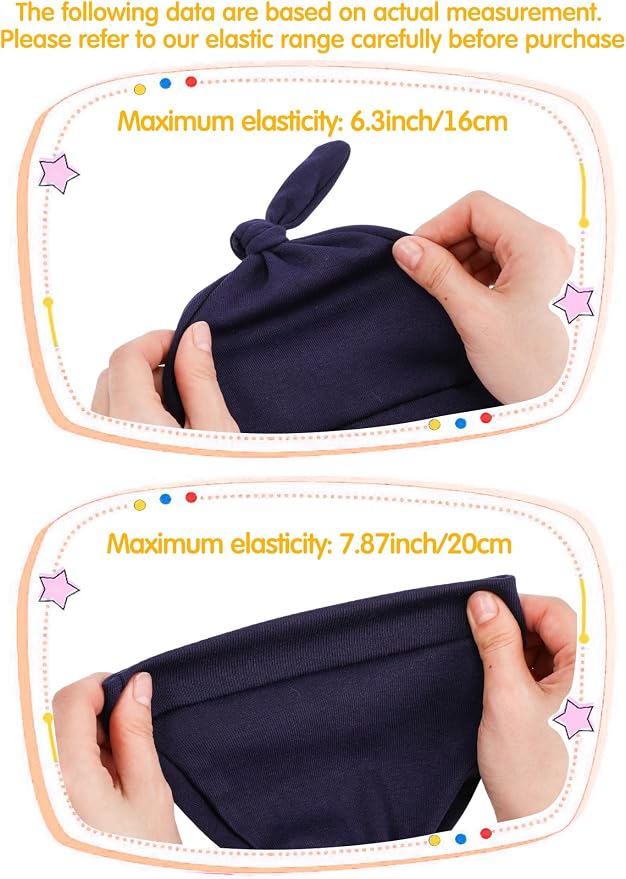 Geyoga 12 Pcs Baby Hat | Newborn Hats Mittens - Image 5