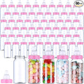 60 Pcs 4.5 Inch Baby Mini Milk Bottle Baby Shower Favor Fillable Feeding Bottle Candy Box Small Plastic Candy Container DIY Gift for Boy Girl Newborn Baptism Party Decor (Pink)