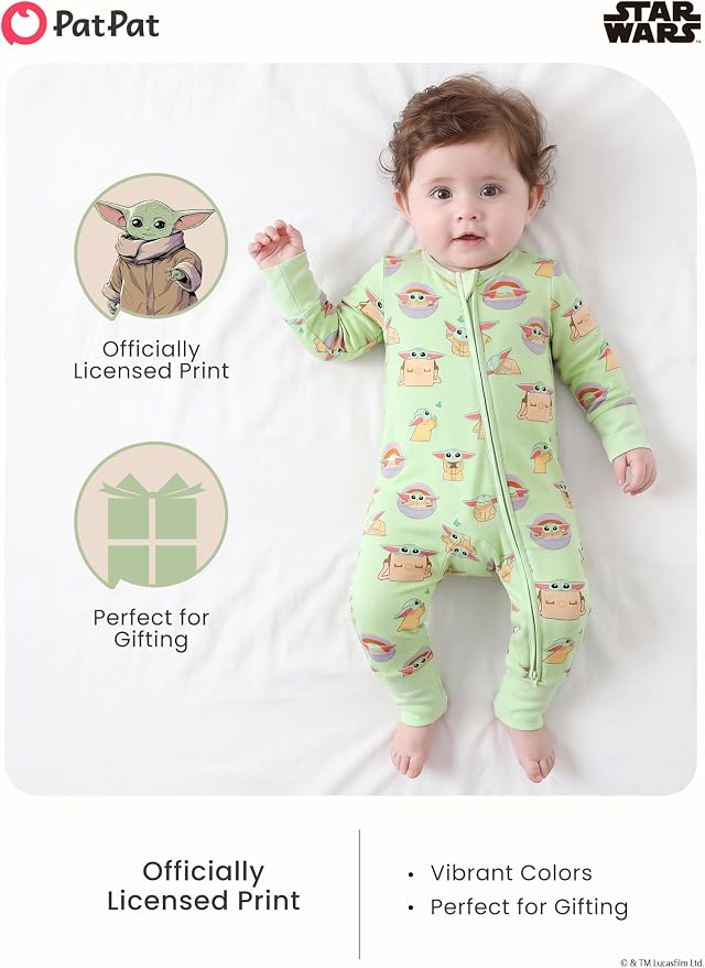 Disney Baby Viscose Made from Bamboo 2-Way Zipper Footie Outfit NB to Inf - Image 3
