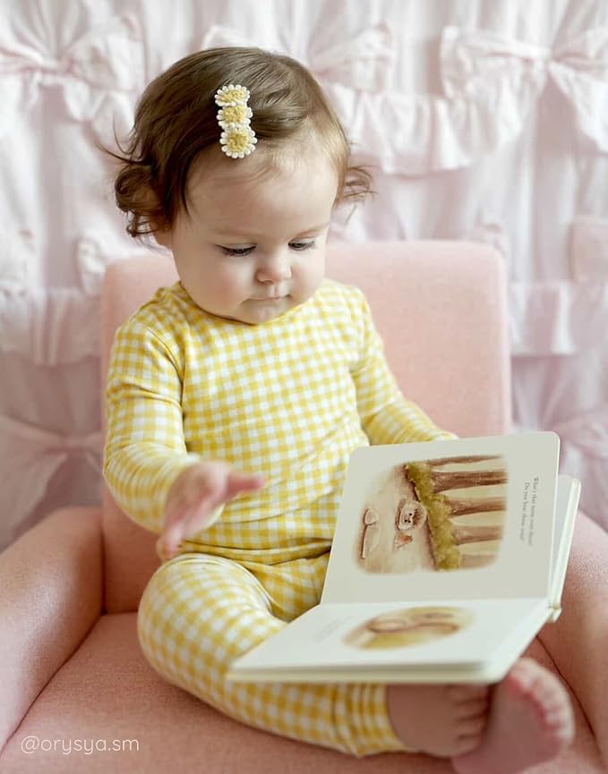moimoln Cotton Modal Baby Toddler Pajamas Check Solid Leopard 6M-8Y - Image 2