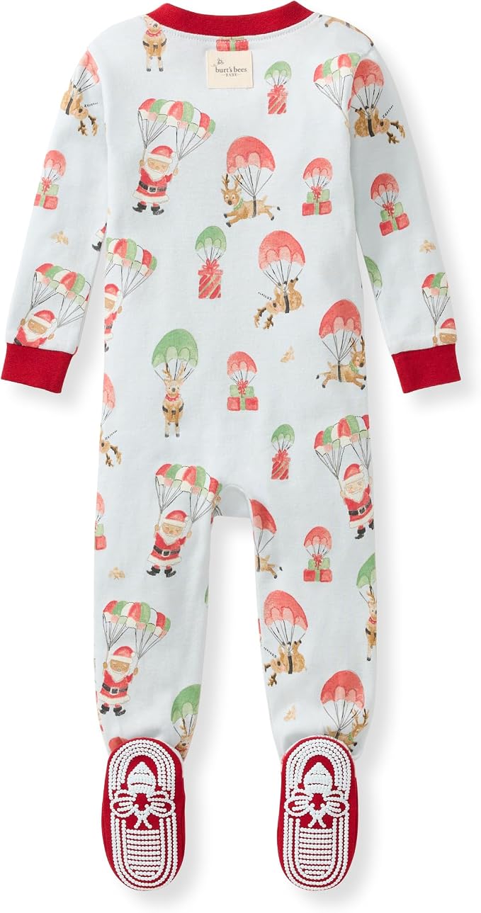 Burt's Bees Baby Girls Organic Cotton, Snug Fit Footed Sleeper Pajamas | - Image 2