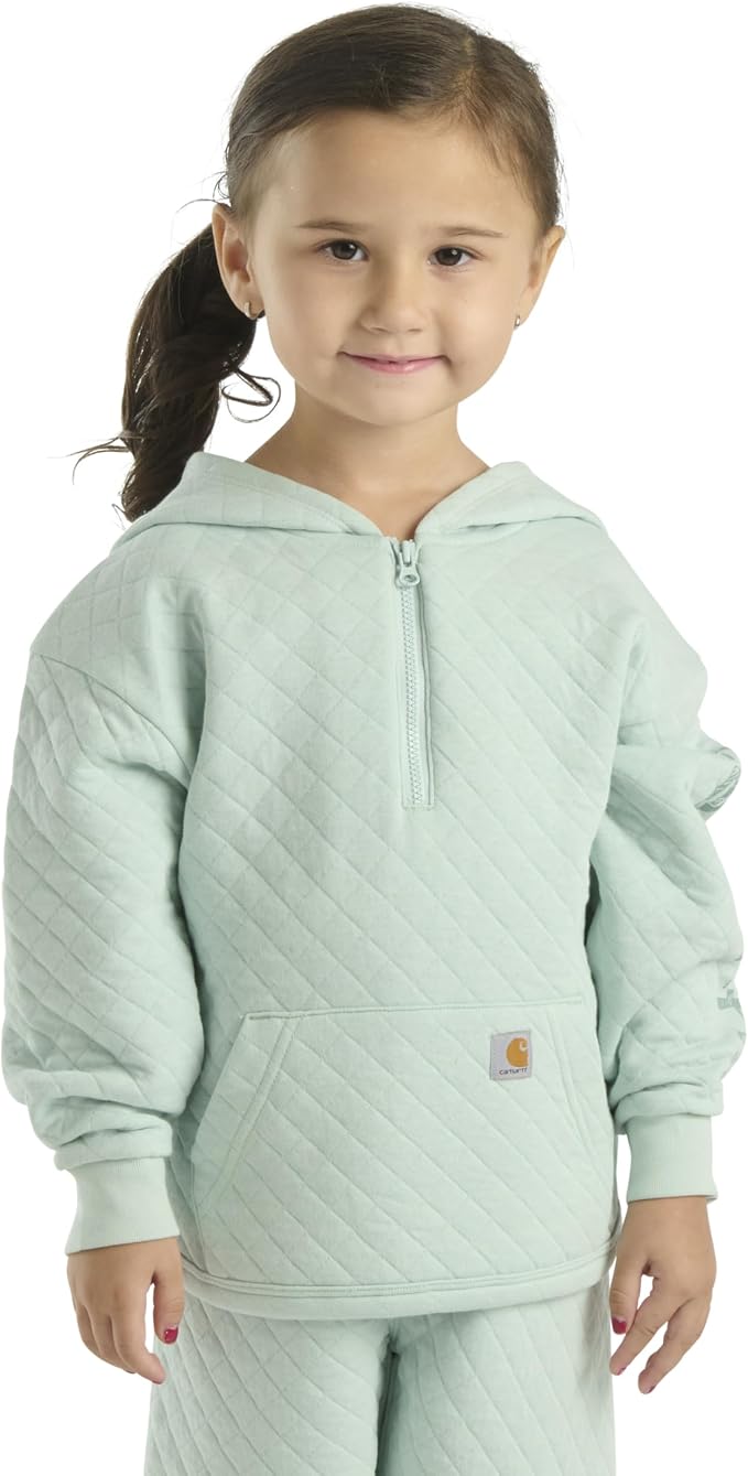 Carhartt girls Long-sleeve Half-zip Hooded Sweatshirt by Carhartt