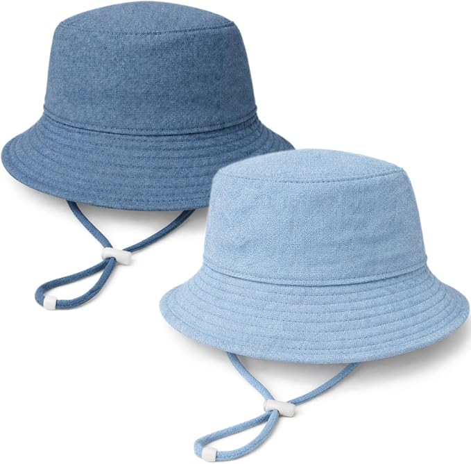 Baby Sun Hat Infant Toddler Summer Cotton Yarn Bucket Hat by DANMY