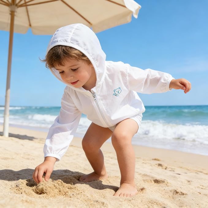 Baby Lightweight Sun-UV-Protection Hoodie Toddler Summer Sunscreen Jacket - Image 5