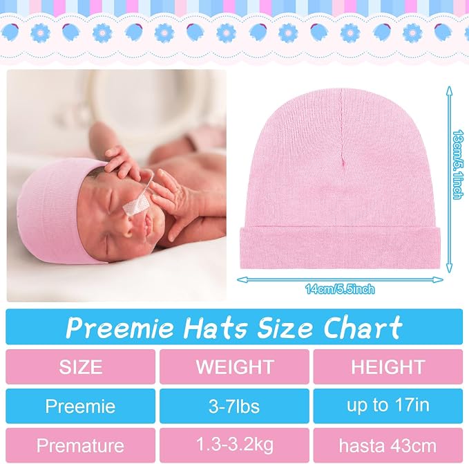 Newcotte 6 Preemie Hats - Image 2