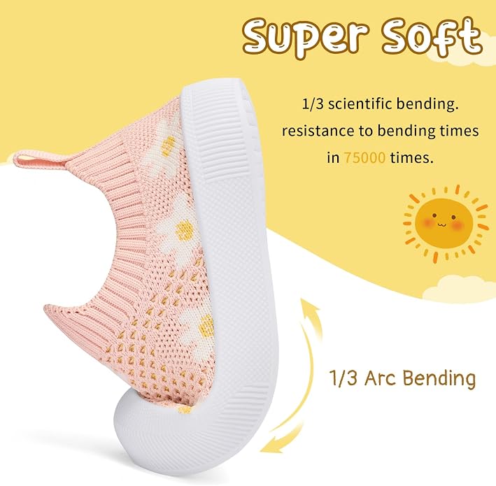 BACSAC Baby Toddler Unisex Infant Shoes Boys Girls Beige Mesh Breathable - Image 3