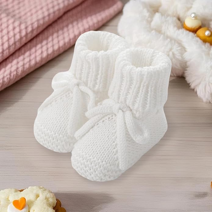 DSORVICD Newborn Baby Boys Girls Knitted Booties Soft Sole Shoes Socks - Image 2