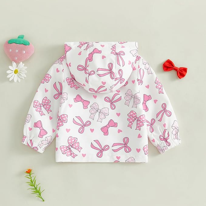 Toddler Windbreaker Jacket Baby Girl Hooded Zip Up Sweatshirt Winter Jacket - Image 6