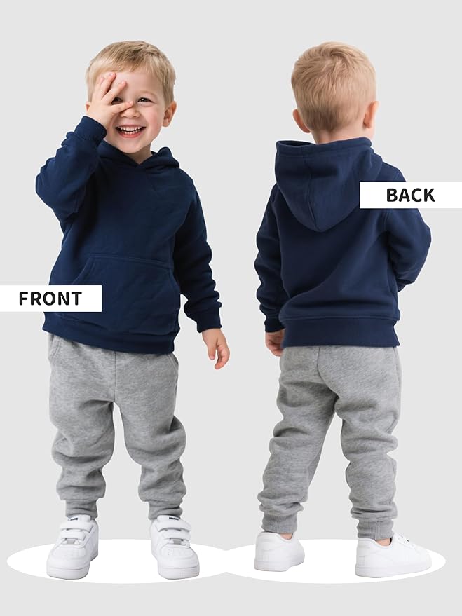 3 Pack Fleece Toddler Boys Sweatpants Kids Joggers Soft Cotton Toddler Boys Girls Sweatpants with Pocket Drawstring