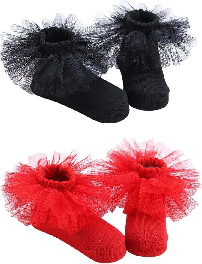 PrinceSasa Little Baby Girl Princess Lace Ruffles Socks Set - Image 4