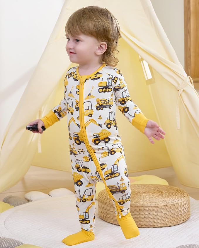 babee Reshinee Bamboo Viscose Baby Footie Pajama, Zipper Sleeper Boys Girls - Image 6