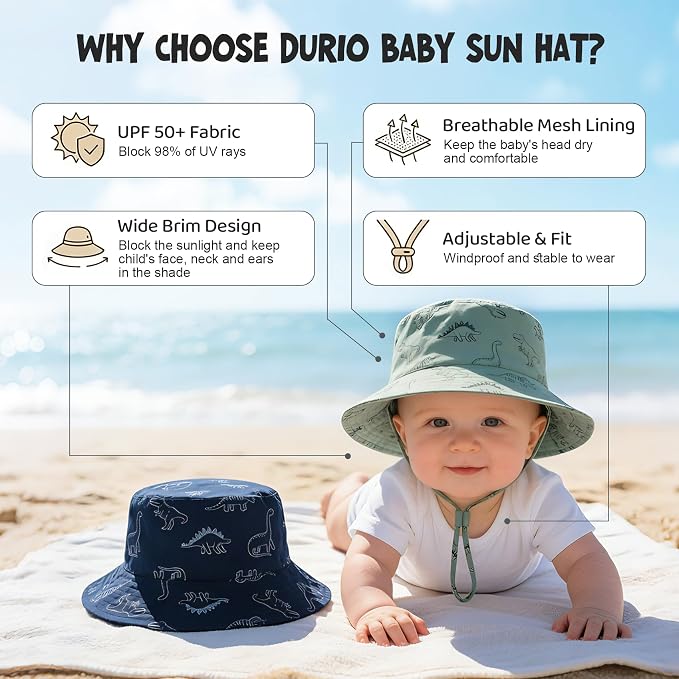 Durio 2-Pack Baby Bucket Hat - Image 4
