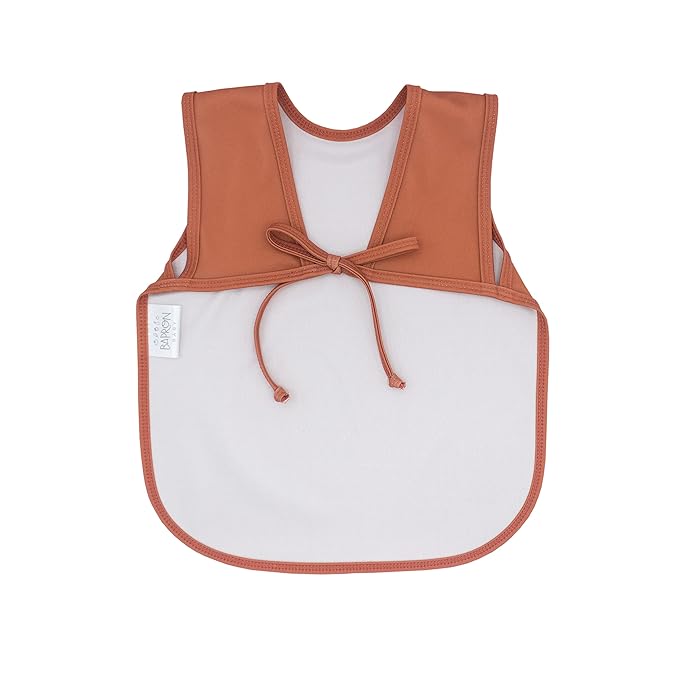 BapronBaby Minimalist Copper Bapron - No Neck Tie Safer Bib for Baby & Toddler - Soft Waterproof Stain Resistant - Machine Washable - Sz Preschool 3-5yrs