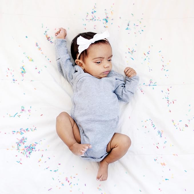 Baby Side Snap Kimono Bodysuit Set, Mitten Cuffs, 100% Cotton, Boy Girl - Image 5