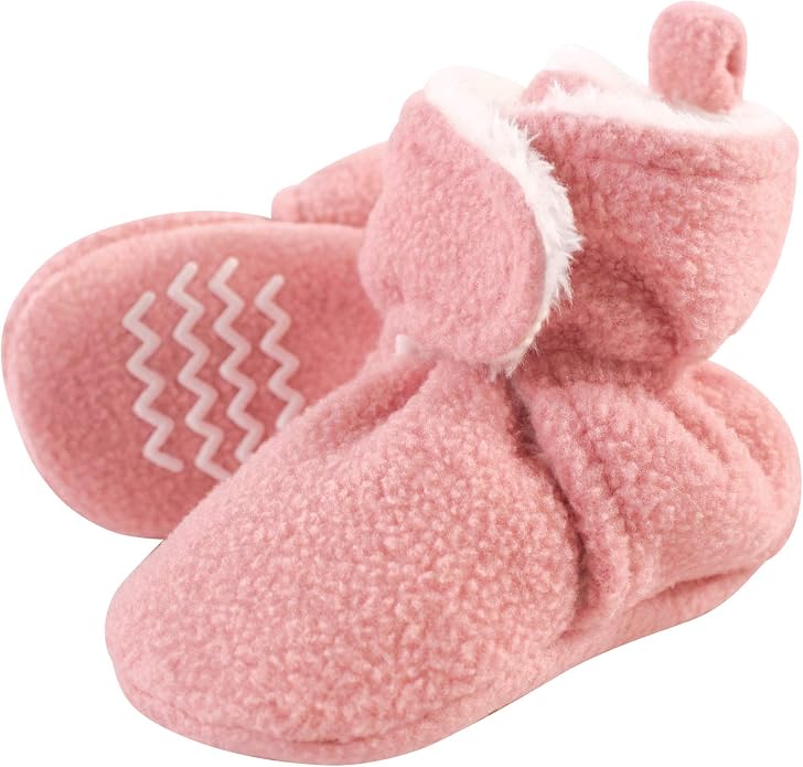 Hudson Baby Unisex Baby Cozy Fleece and Faux Sherpa Booties - Image 2