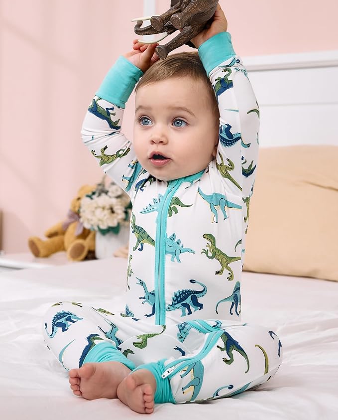 babee Reshinee Bamboo Viscose Baby Footie Pajama, Zipper Sleeper Boys Girls - Image 8