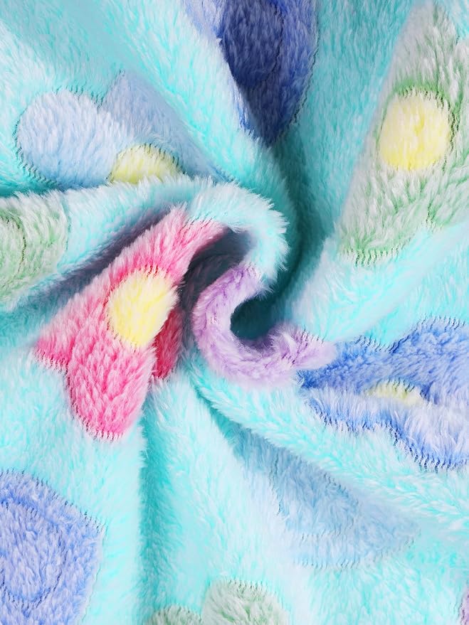 Toddler Baby Girl Fleece Jackets Fall Clothes Hooded Zip Fuzzy Coats - Image 7