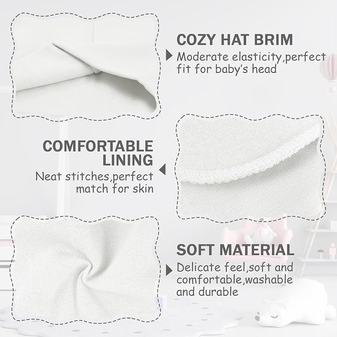 Century Star Baby Beanie Hats Newborn Infant Toddler Beanies - Image 2