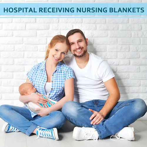 16 Pcs Receiving Blanket, 30 x 40 Inch Hospital Blankets 100% Cotton Flannel - Image 2