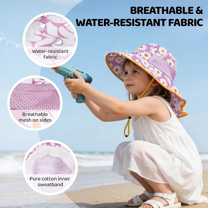 Baby Sun Hat with Neck Flap UPF 50+ - Image 3