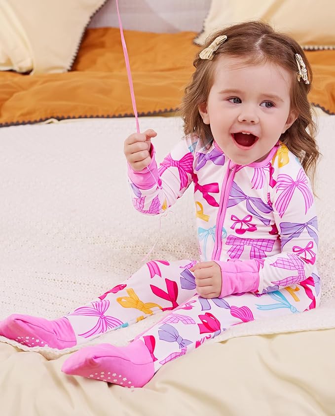 babee Reshinee Viscose Derived from Bamboo Baby Footie Pajamas Convertible - Image 6