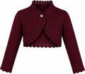 Lilax Little Girls' Knit Long Sleeve Button Closure Bolero Cardigan Shrug by Lilax