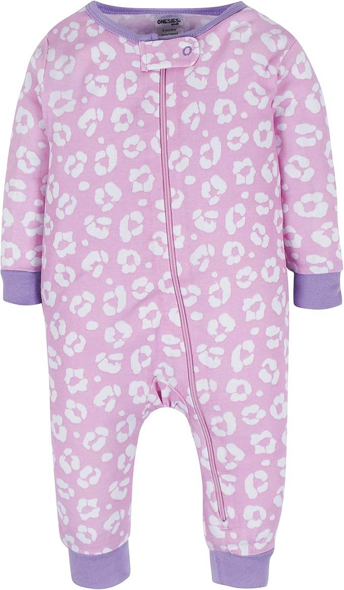Onesies Brand Baby Girls 3-Pack Snug Fit One Piece Cotton Pajamas - Image 5