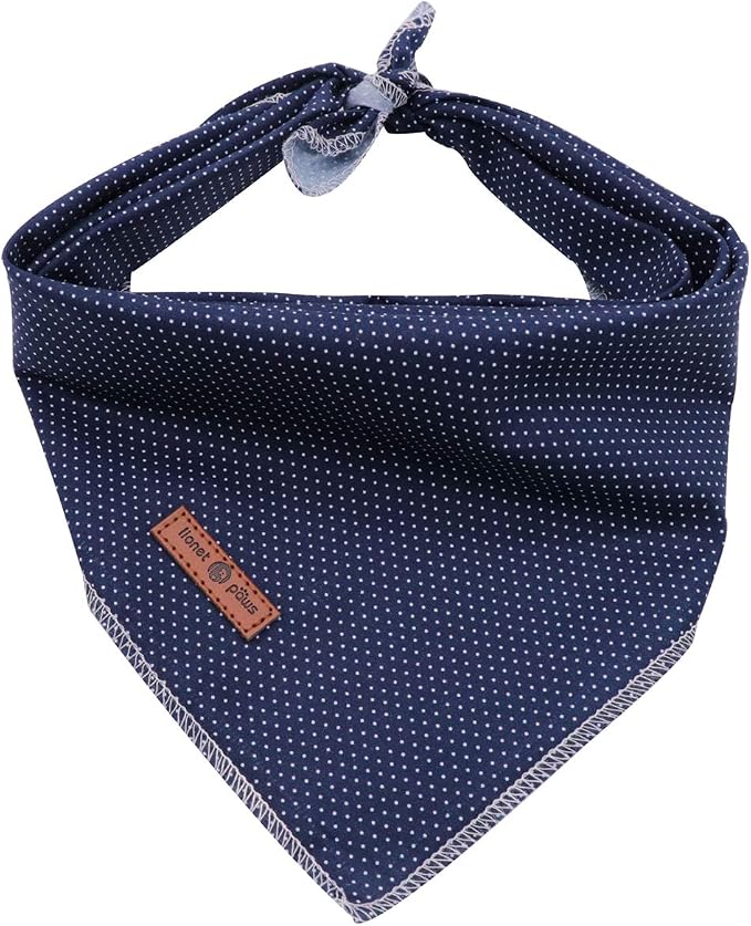 Lionet Paws Dog Bandana for Small Medium Large Dogs, Cat Kerchief Blue DOIT by lionetpaws